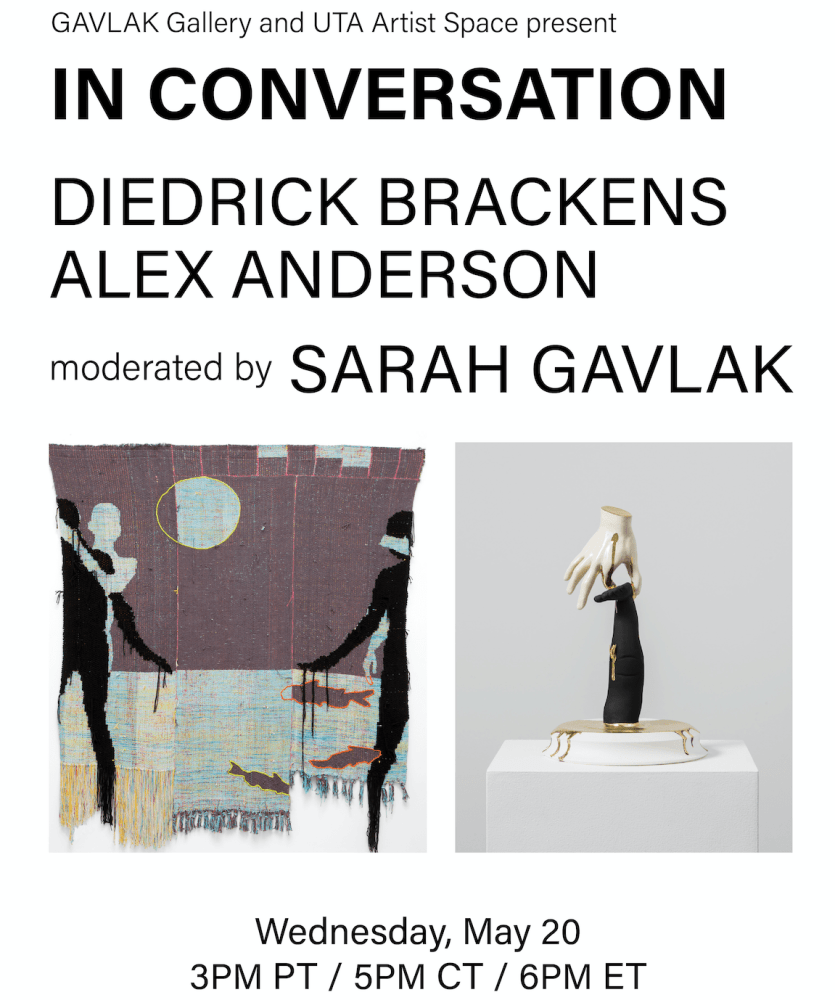 In Conversation: Alex Anderson &amp; Diedrick Brackens | LIVE Wednesday, May 20th