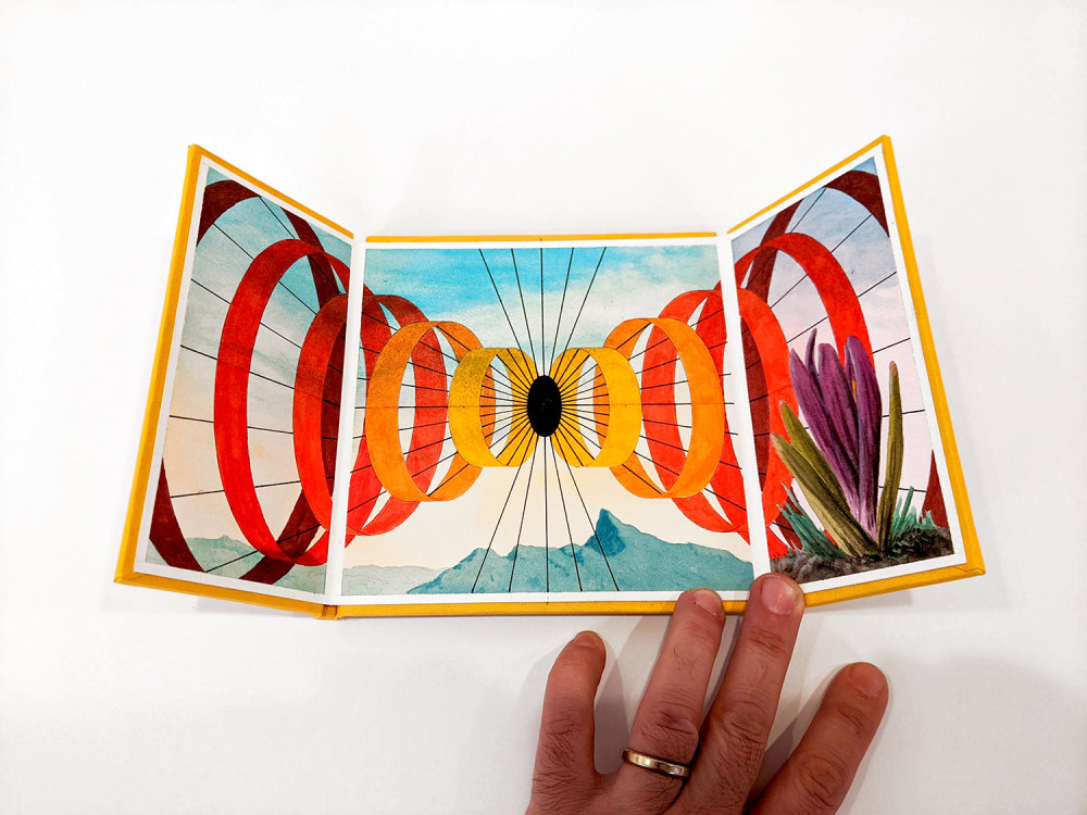 Jonathan Cowan
Radiant Void, 2019
Watercolor and ink on paper
in bound artist&amp;#39;s book with slipcase
6 1/4 x 6 5/8 in.&amp;nbsp;(closed)
6 1/4 x 12 in. (open)