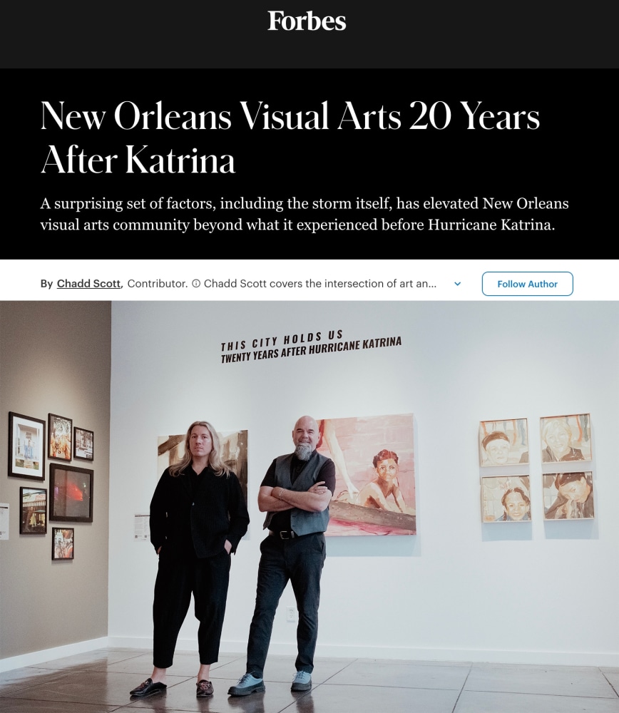FORBES - &quot;New Orleans Visual Arts 20 Years After Katrina&quot; features &quot;This City Holds Us&quot; exhibition