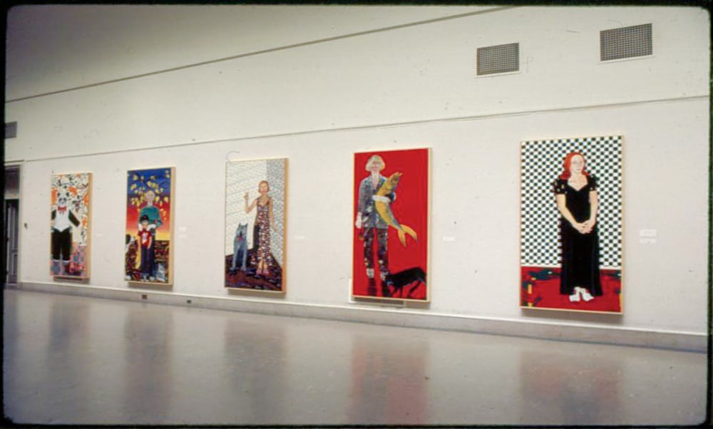 Installation view of 'Joan Brown: Paintings' at SFMoMA, 1971.