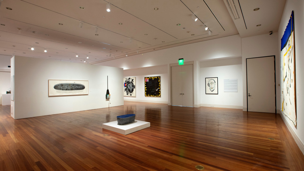 Installation view, Luis Cruz Azaceta, What A Wonderful World, Ogden Museum of Southern Art, New Orleans, LA, 2022.