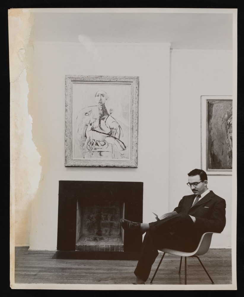 Allan Frumkin in his gallery at 152 East Superior Street, Chicago, c. 1952.

Image courtesy the Allan Frumkin Gallery records, 1880, 1944-2016. Archives of American Art, Smithsonian Institution.