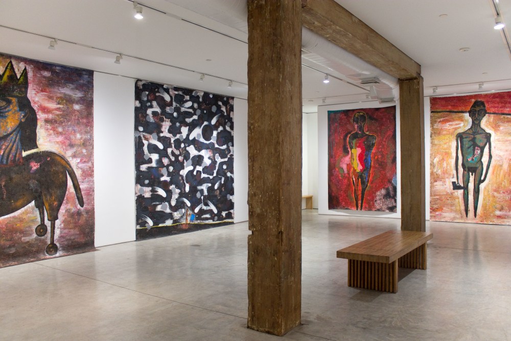 Installation view, 'Luis Cruz Azaceta: 1984-1989,' George Adams Gallery, New York, 2018.