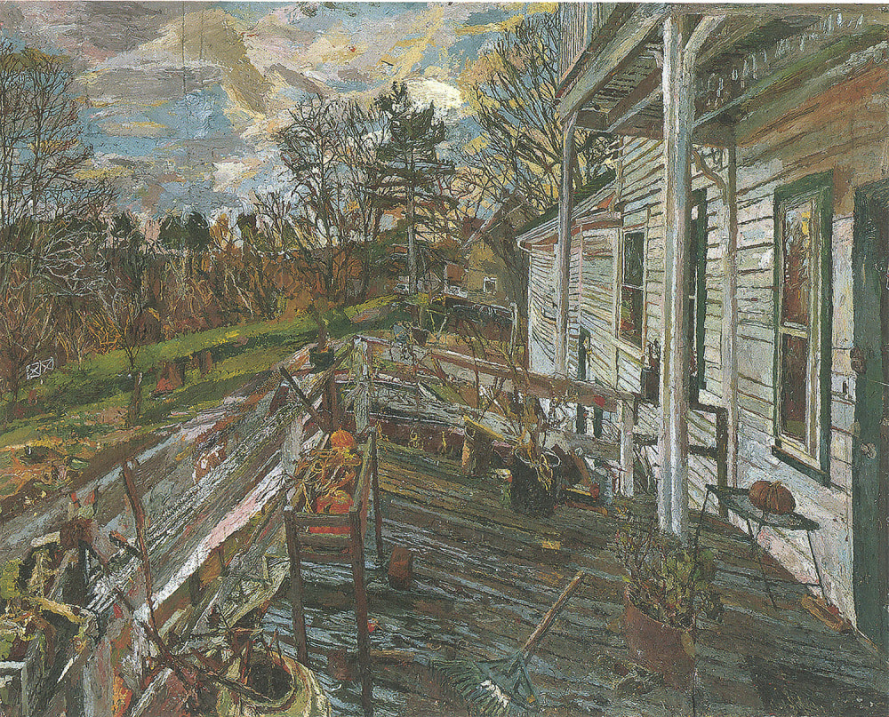 View from the Porch -- East Side of House, 2003-06, Acrylic on Canvas, 38&amp;frac34; &amp;nbsp;x 48 inches.
&amp;nbsp;
