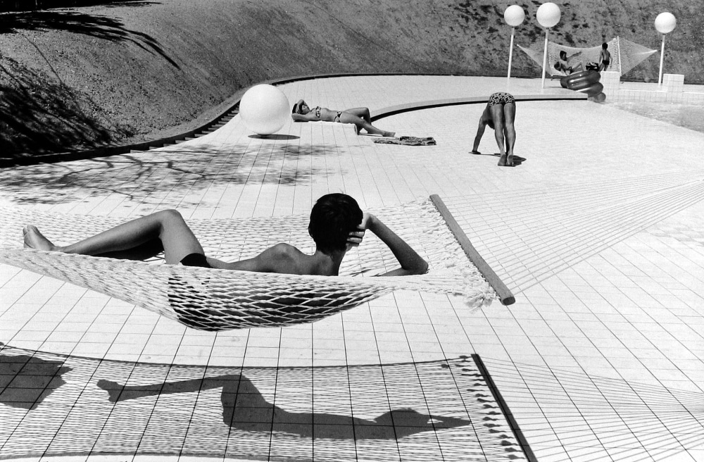 Swimming pool designed by Alain Capeilleres, La Brusc, Var, France, 1976