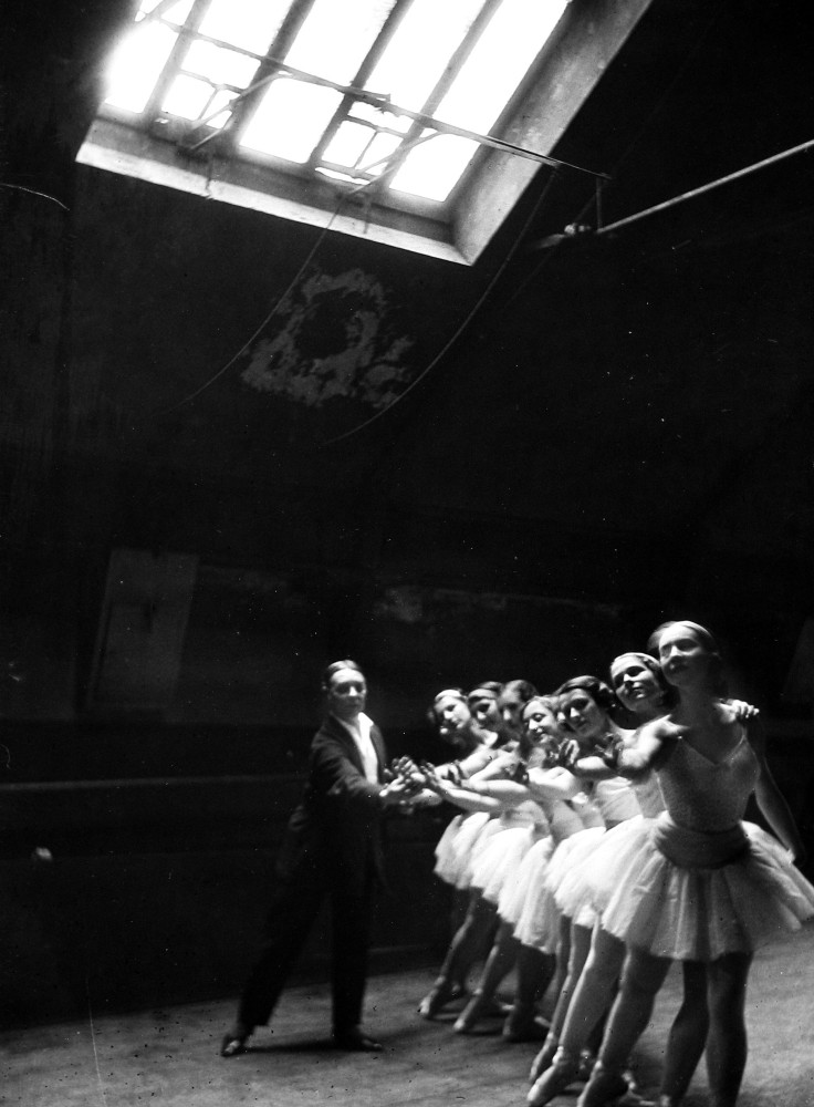 Ballet Master correcting hands, rehearsal at Grand Opera, Paris, France, 1931