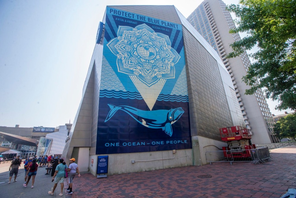 WBUR News | From Obey Giant To Oceans, Shepard Fairey On His First Permanent Mural In Boston