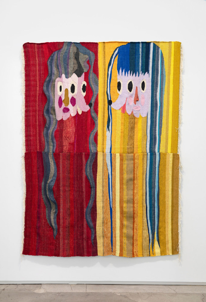 Christina Forrer,&amp;nbsp;Yellow/Red, 2019, cotton and wool, 91 1/2 x 65 inches