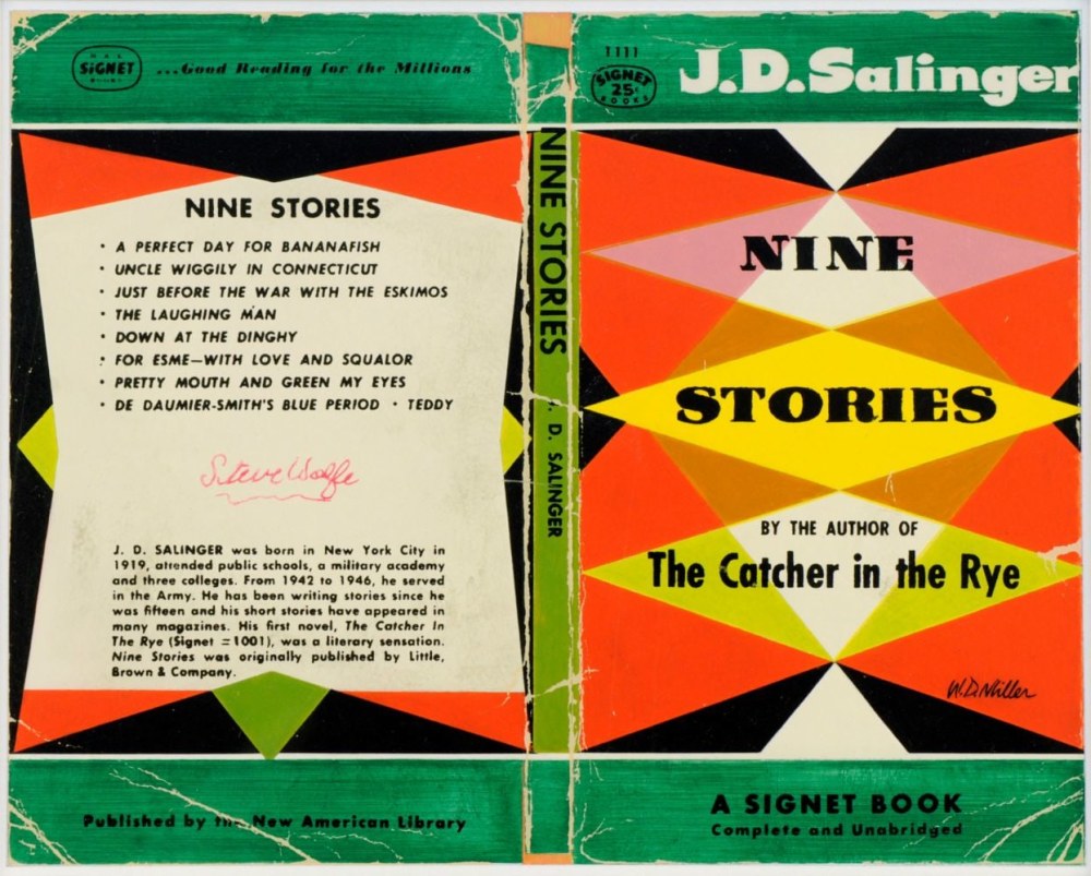 Book cover for Nine Stories by JD Salinger