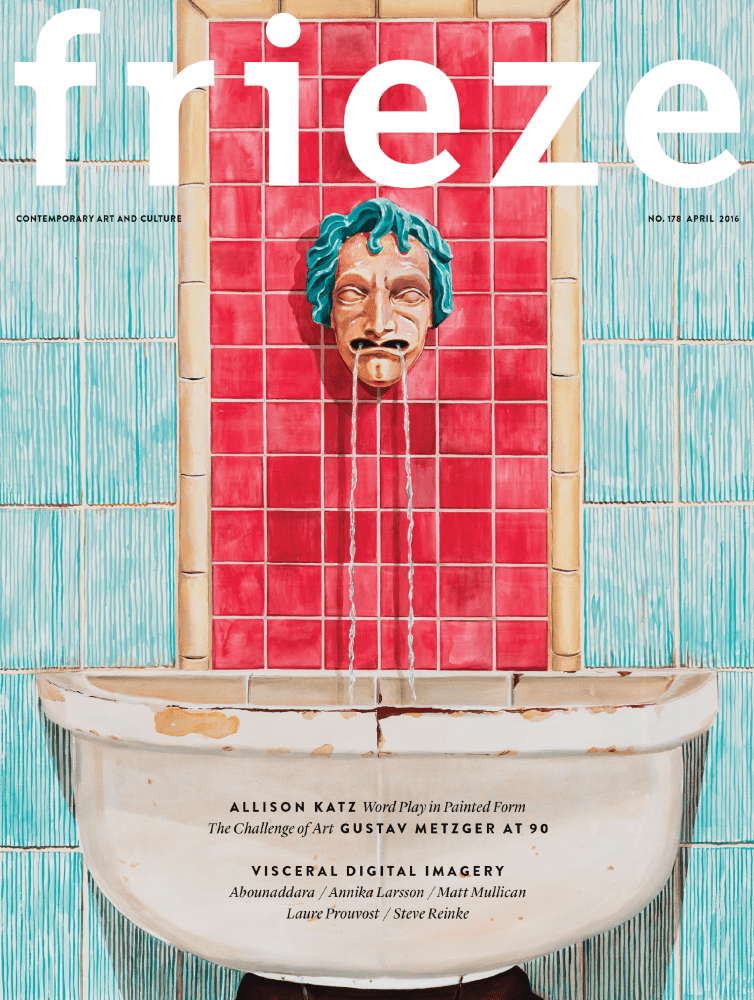 Katz cover of Frieze magazine