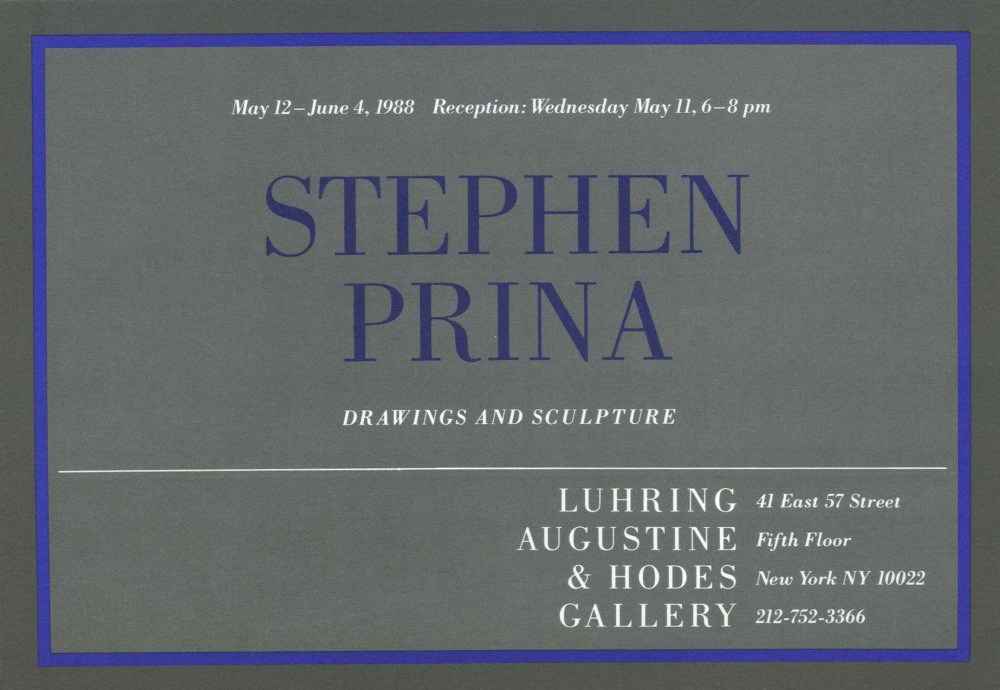 Stephen Prina - Drawings and Sculpture - Exhibitions - Luhring Augustine