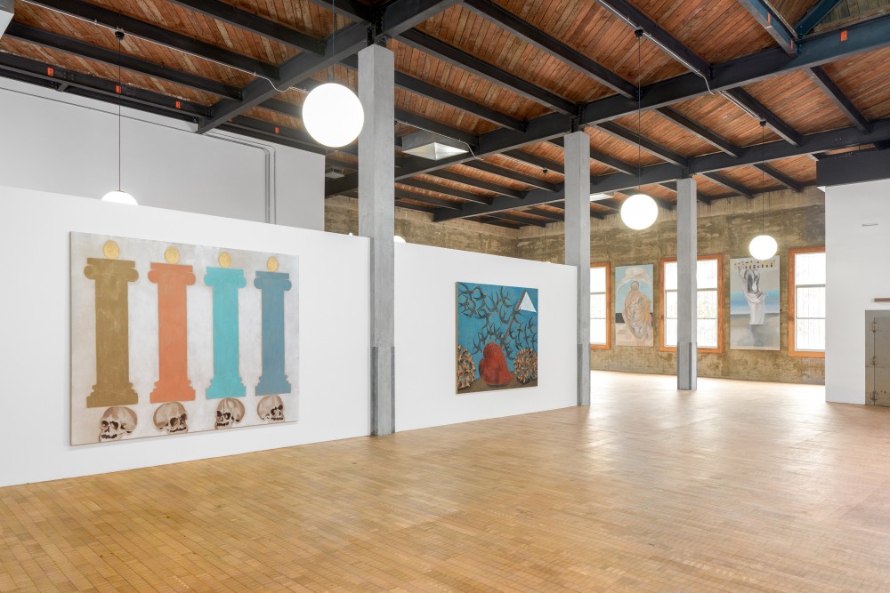 Installation view of Francesco Clemente: 20 Years of Painting in Santa Monica