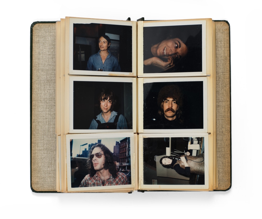 Book of polaroid portraits of various artists by Brigid Berlin