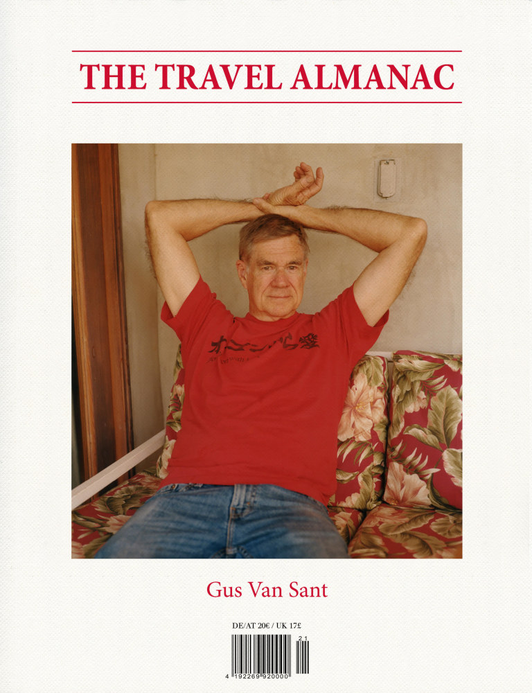 Gus Van Sant on the cover of The Travel Almanac photographed by Colin Dodgson