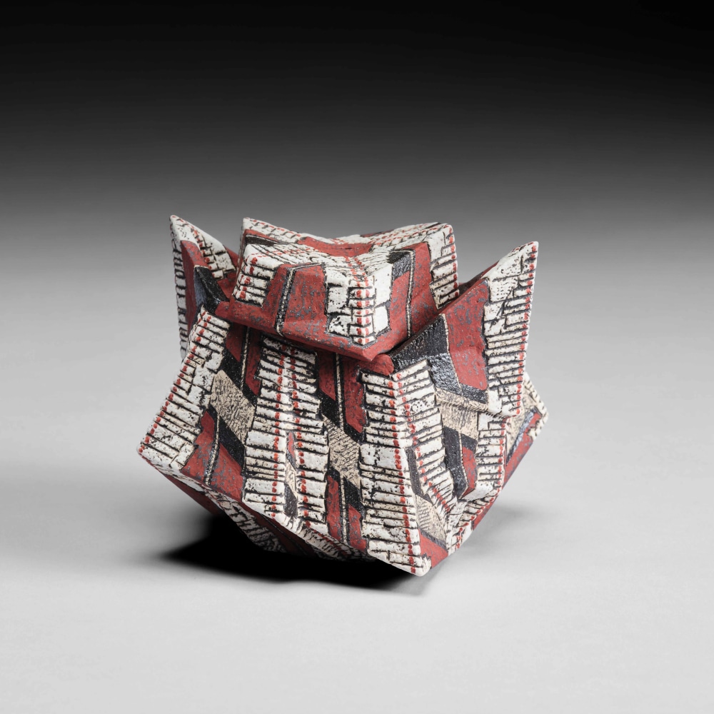 Sawada Hayato - Kakusai kōro; Brilliant Red Incense Burner - Artworks - Joan B Mirviss LTD | Japanese Fine Art | Japanese Ceramics