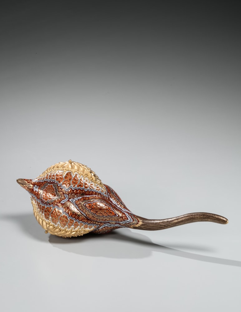 Tomita Mikiko - Polychrome "seed"-form sculpture - Artworks - Joan B Mirviss LTD | Japanese Fine Art | Japanese Ceramics