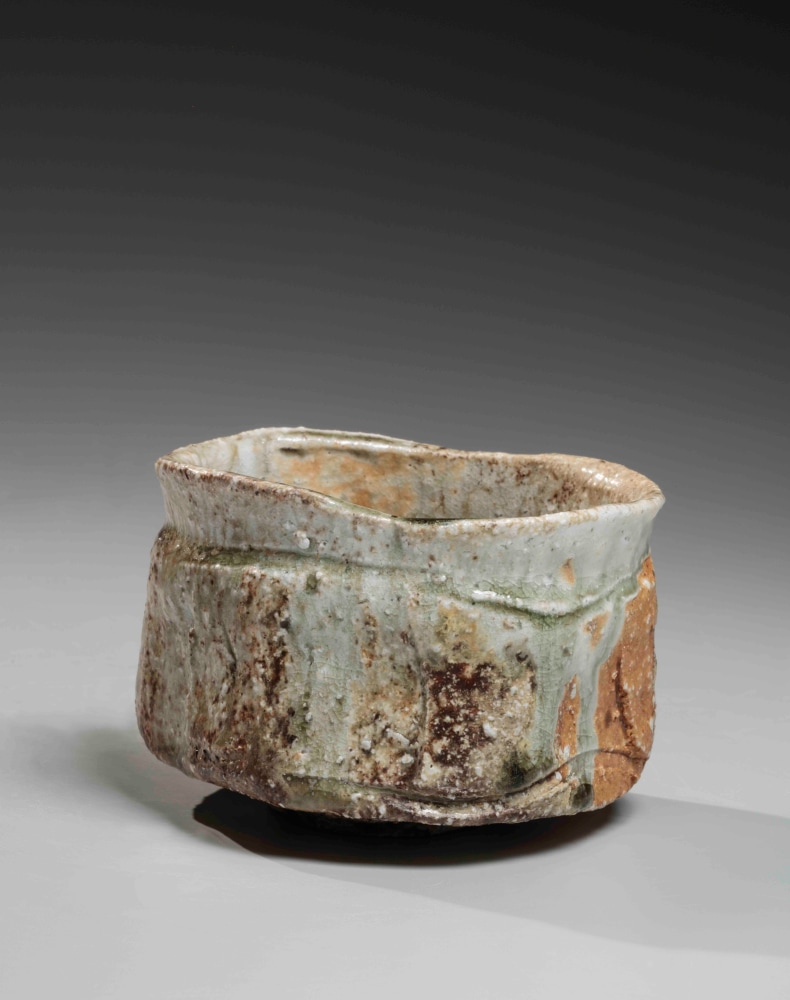 Kishimoto Kennin - Wide-mouthed teabowl with dripping and pooling Iga glaze - Artworks - Joan B Mirviss LTD | Japanese Fine Art | Japanese Ceramics