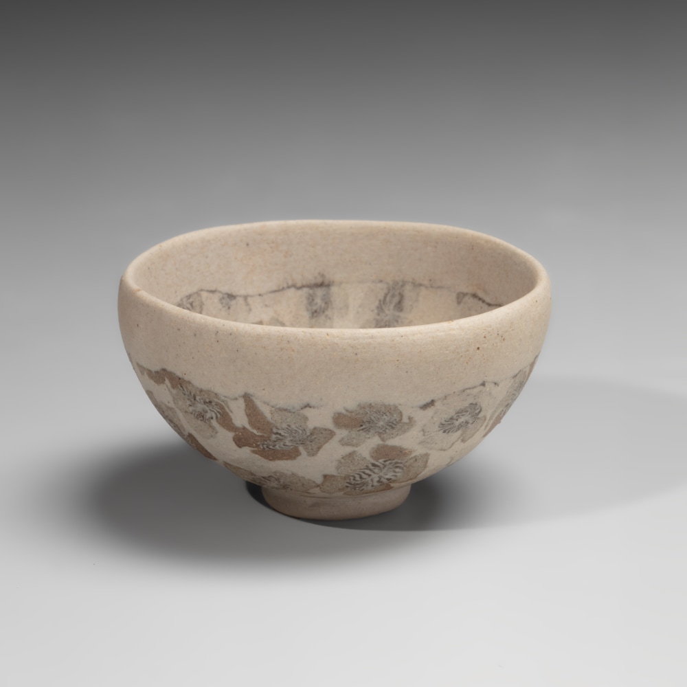 Matsui Kōsei - Round sake cup with plum blossom pattern - Artworks - Joan B Mirviss LTD | Japanese Fine Art | Japanese Ceramics