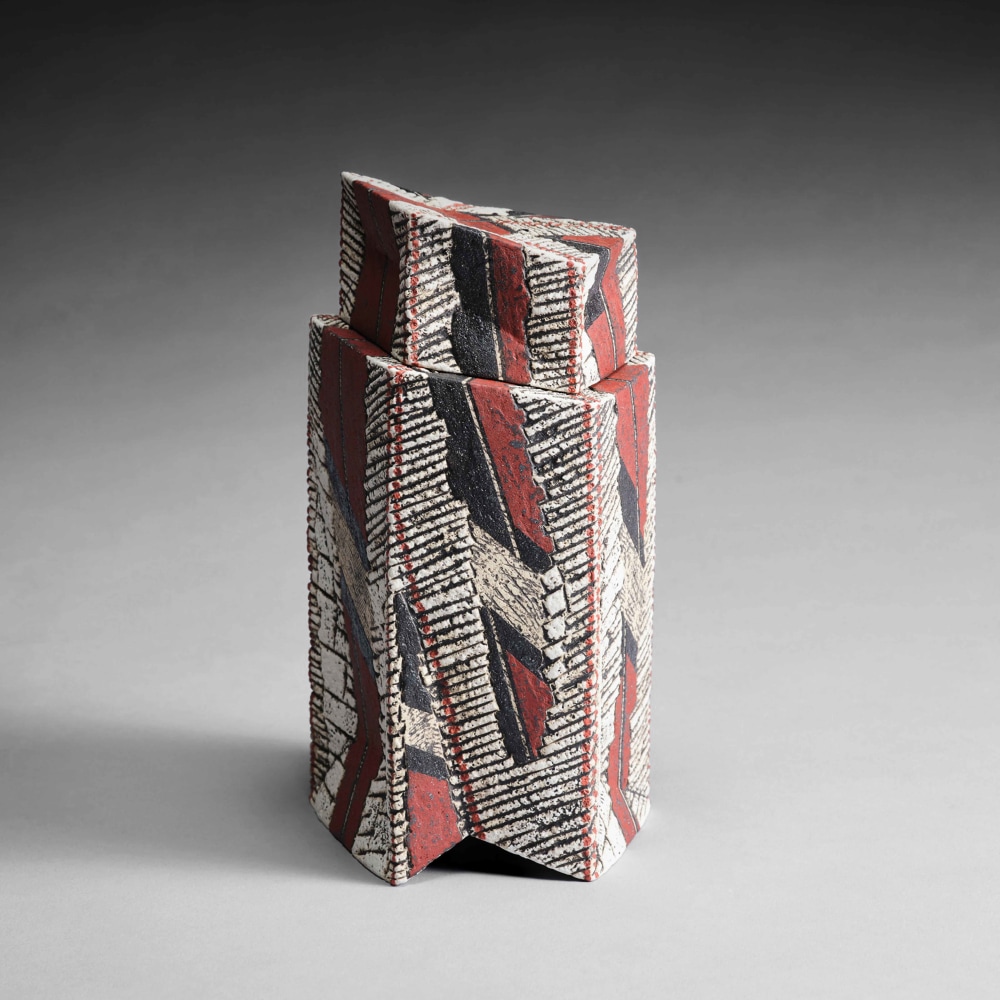 Sawada Hayato - Kakusai kōro; Brilliant Red Incense Burner - Artworks - Joan B Mirviss LTD | Japanese Fine Art | Japanese Ceramics