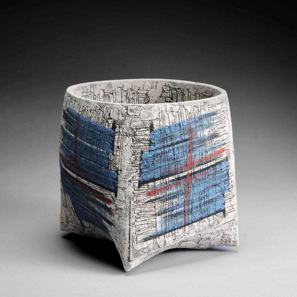 Sawada Hayato - Sekisaiki; Traces of Color footed bowl - Artworks - Joan B Mirviss LTD | Japanese Fine Art | Japanese Ceramics