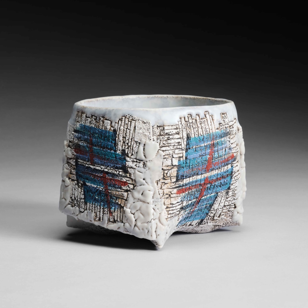 Sawada Hayato - Sekisaiwan; Traces of Color footed bowl - Artworks - Joan B Mirviss LTD | Japanese Fine Art | Japanese Ceramics