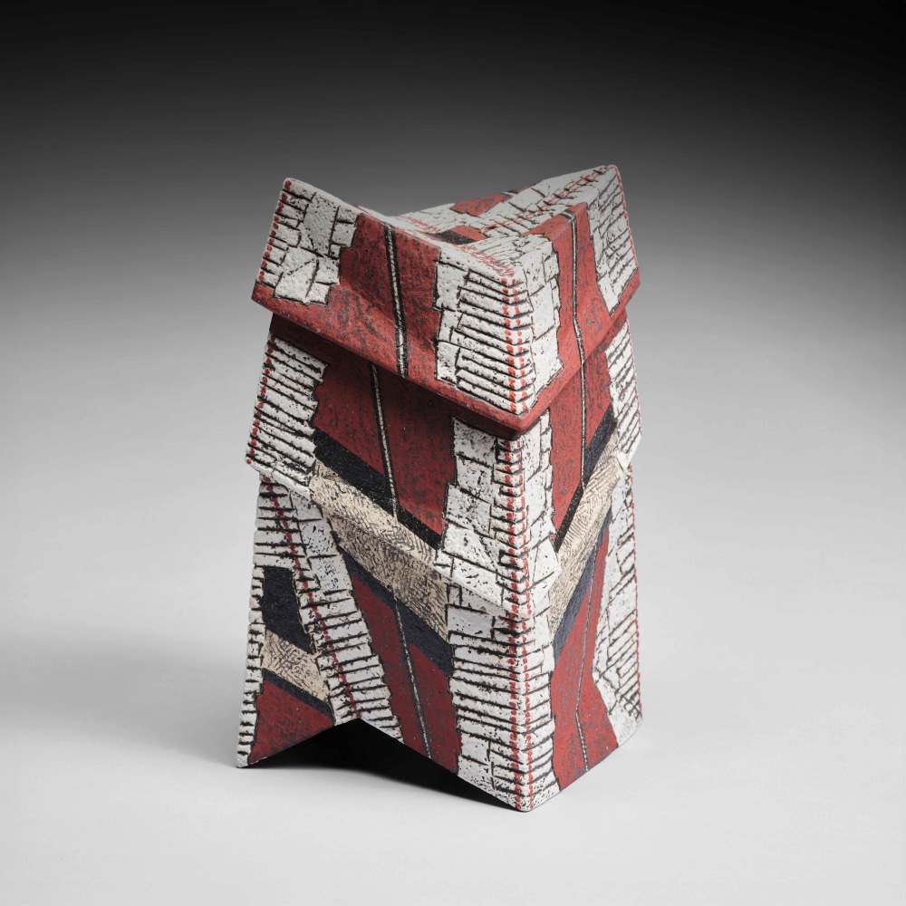 Sawada Hayato - Kakusai kōro; Brilliant Red Incense Burner - Artworks - Joan B Mirviss LTD | Japanese Fine Art | Japanese Ceramics