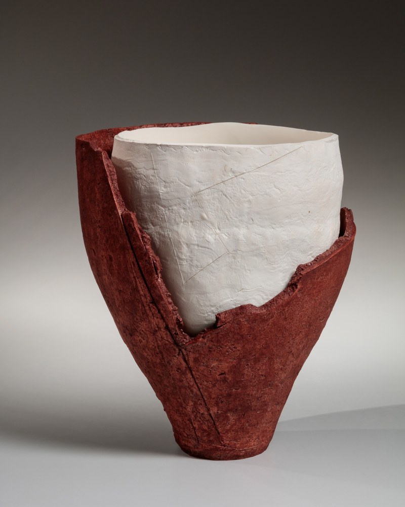 Ogawa Machiko - Red Vessel - Artworks - Joan B Mirviss LTD | Japanese Fine Art | Japanese Ceramics
