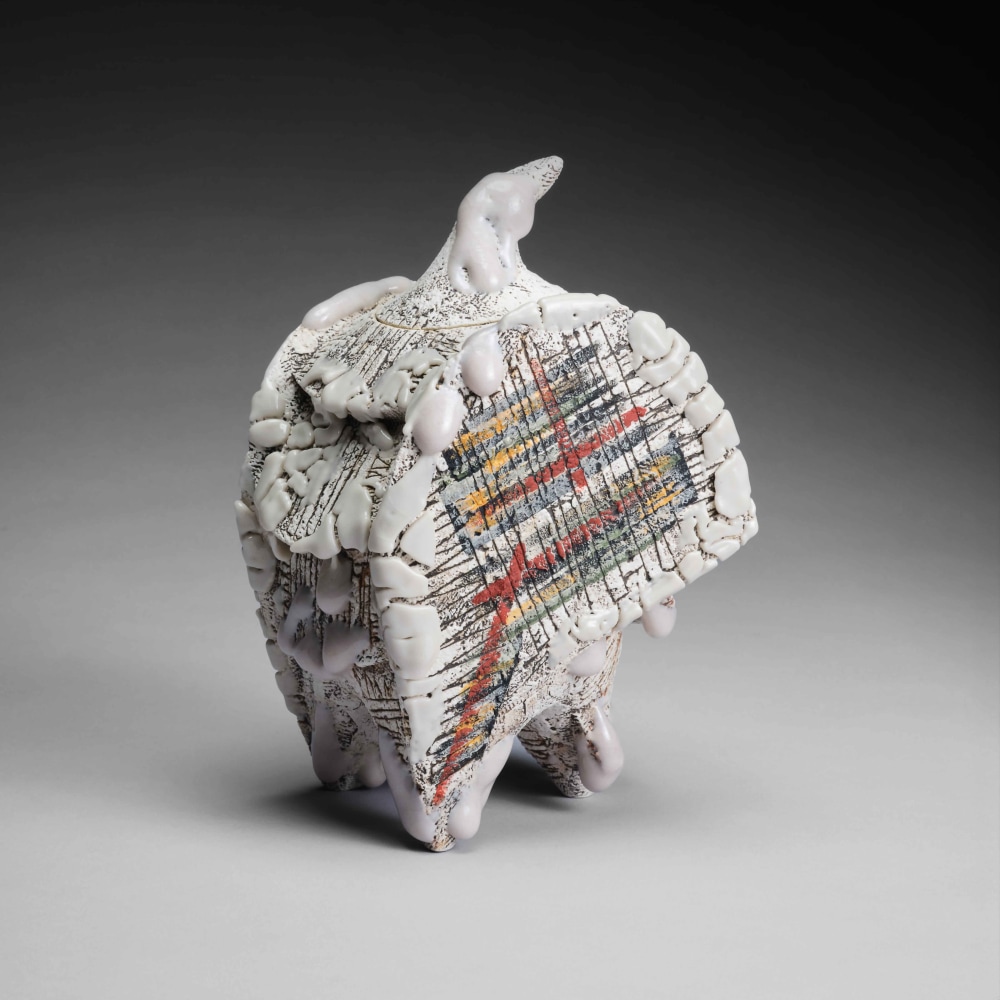 Sawada Hayato - Sekisai kōro; Traces of Color Incense Burner - Artworks - Joan B Mirviss LTD | Japanese Fine Art | Japanese Ceramics