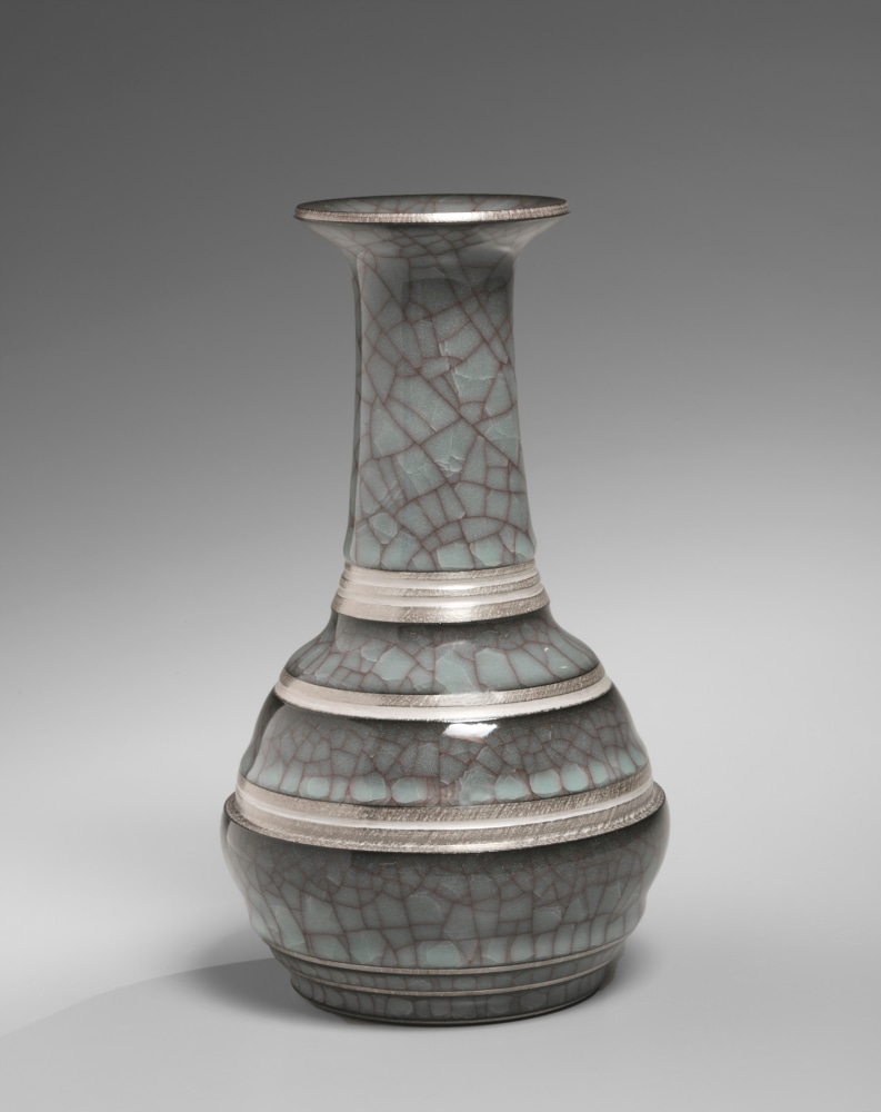 Uraguchi Masayuki - Craquelure celadon-glazed vase - Artworks - Joan B Mirviss LTD | Japanese Fine Art | Japanese Ceramics