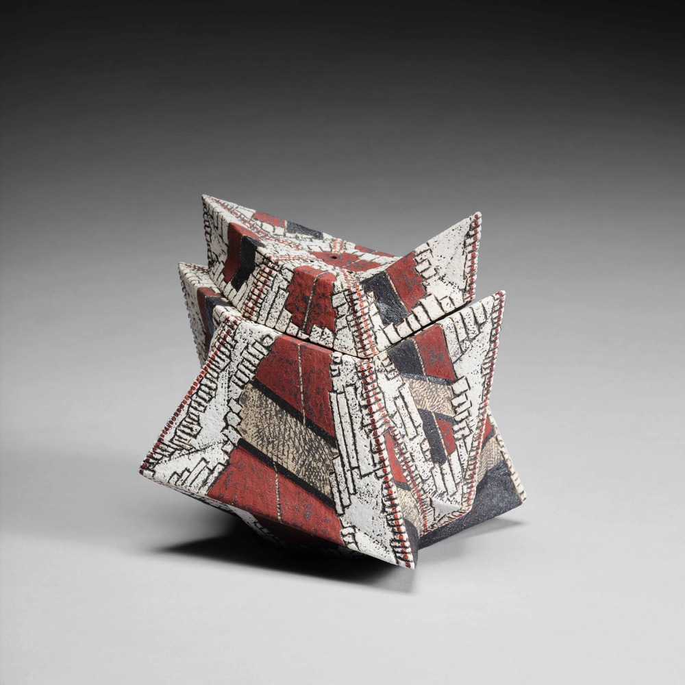 Sawada Hayato - Kakusai kōro; Brilliant Red Incense Burner - Artworks - Joan B Mirviss LTD | Japanese Fine Art | Japanese Ceramics