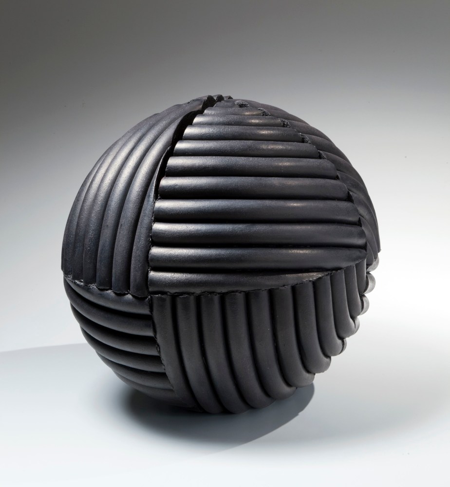 Imai Hyōe - Kokutō; "Black Work" (round) - Artworks - Joan B Mirviss LTD | Japanese Fine Art | Japanese Ceramics