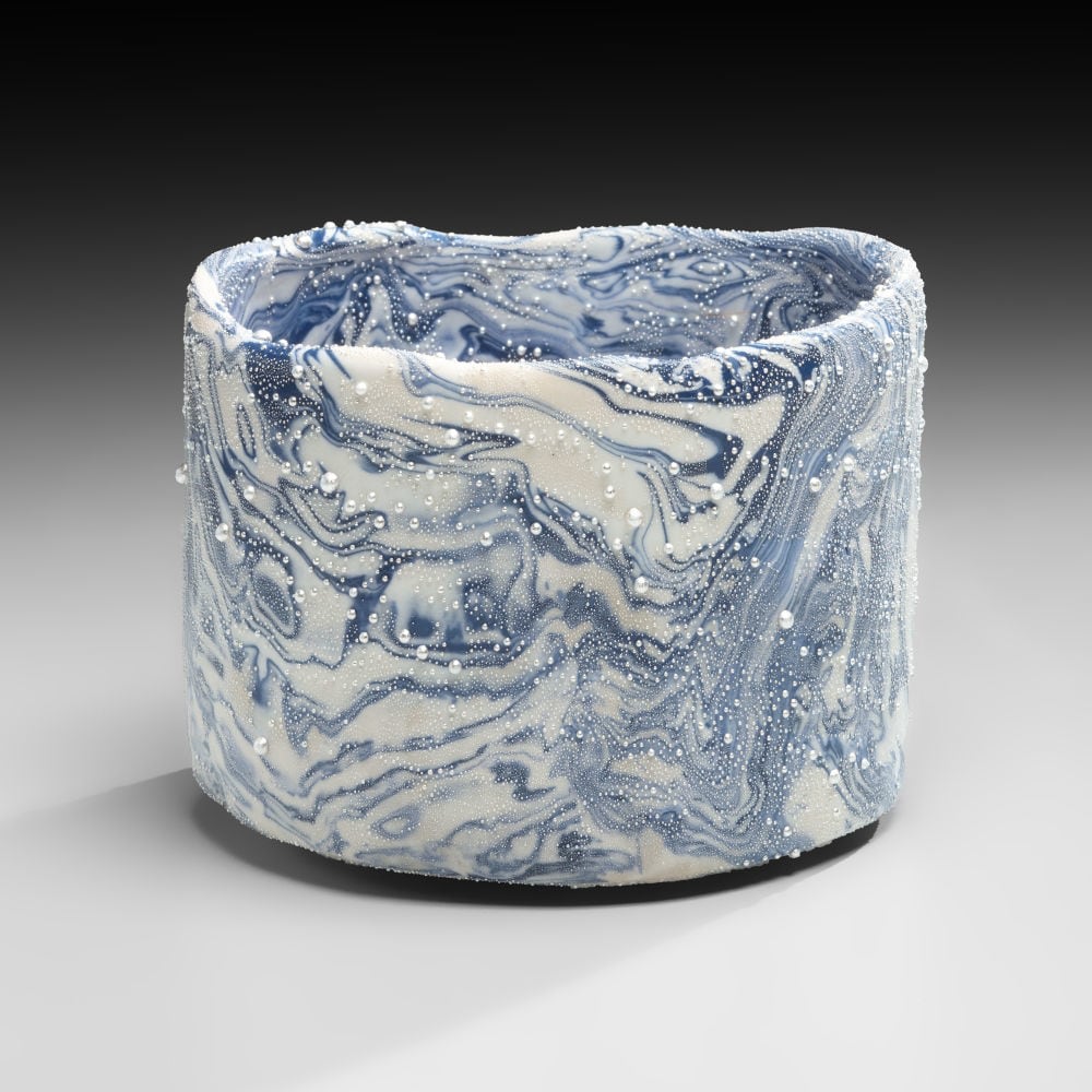 Kondō Takahiro - Clear Water straight-sided teabowl - Artworks - Joan B Mirviss LTD | Japanese Fine Art | Japanese Ceramics