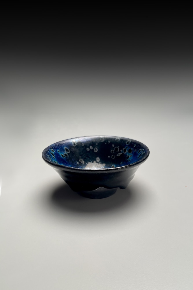 Seto Takemi - Wide mouthed tenmoku-glazed sake cup - Artworks - Joan B Mirviss LTD | Japanese Fine Art | Japanese Ceramics