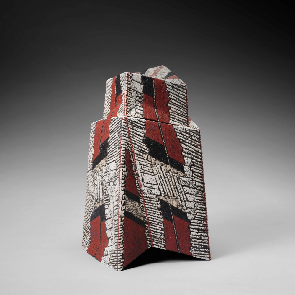 Sawada Hayato - Kakusai; Brilliant Red covered vessel - Artworks - Joan B Mirviss LTD | Japanese Fine Art | Japanese Ceramics