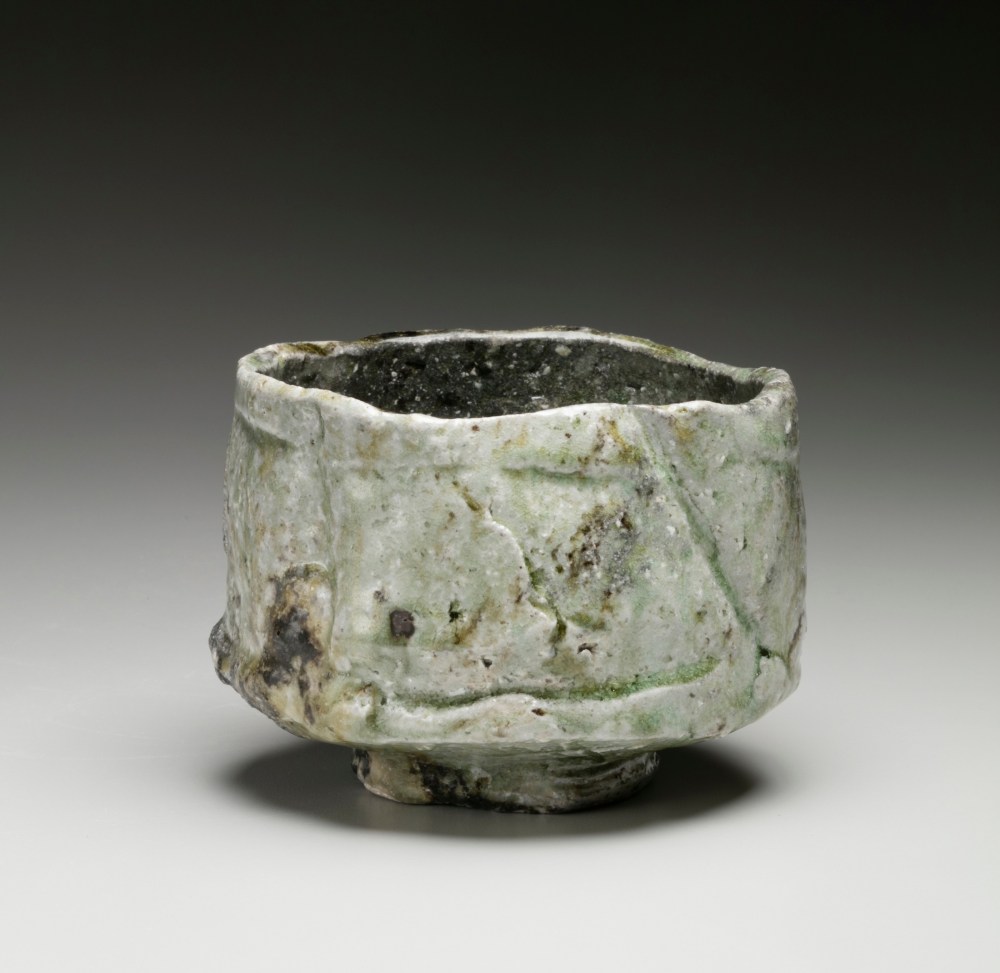 Tanimoto Kei - Straight-sided Iga-style teabowl with irregular mouth and kiln effects - Artworks - Joan B Mirviss LTD | Japanese Fine Art | Japanese Ceramics