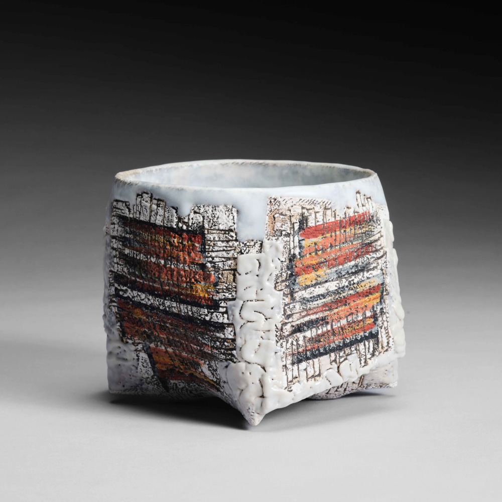 Sawada Hayato - Sekisaiwan; Traces of Color footed bowl - Artworks - Joan B Mirviss LTD | Japanese Fine Art | Japanese Ceramics
