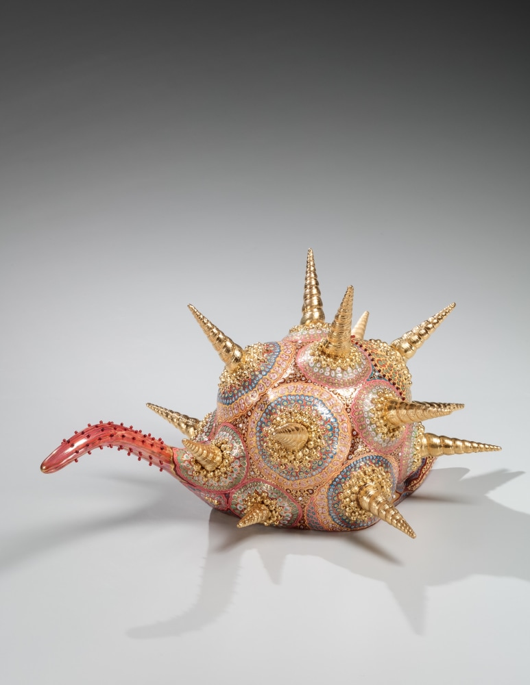 Tomita Mikiko - Rounded polychrome "cell"-form sculpture - Artworks - Joan B Mirviss LTD | Japanese Fine Art | Japanese Ceramics