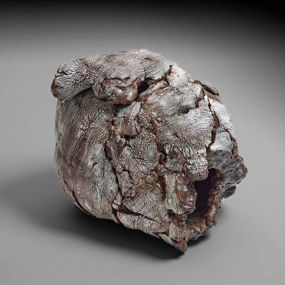 Futamura Yoshimi - Uzukumaru; Crouch - Artworks - Joan B Mirviss LTD | Japanese Fine Art | Japanese Ceramics