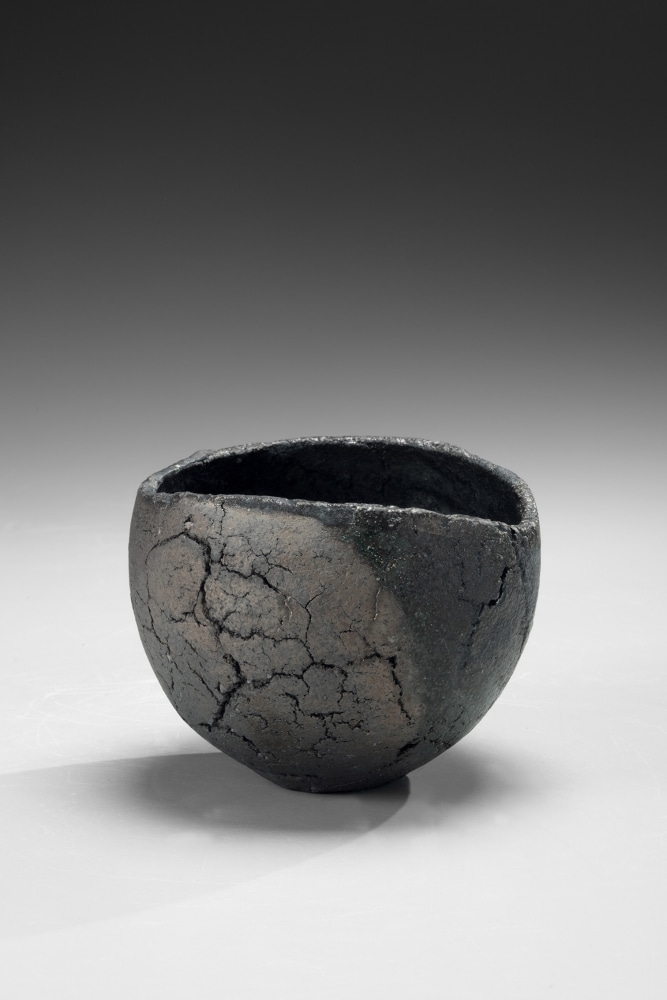 Ogawa Machiko - Kokuyū wan, “Black glazed teabowl” - Artworks - Joan B Mirviss LTD | Japanese Fine Art | Japanese Ceramics