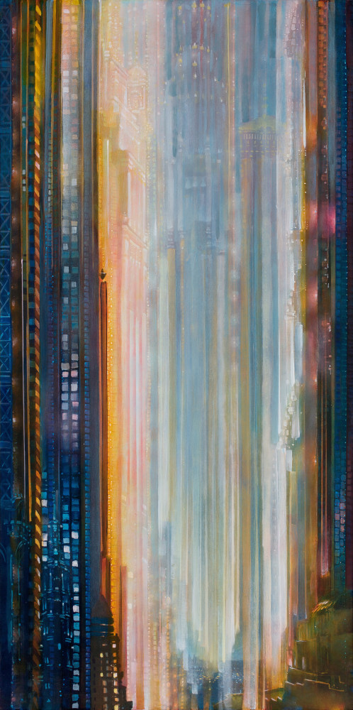Torrent, 2019 Oil on canvas in the artist&#039;s handmade frame