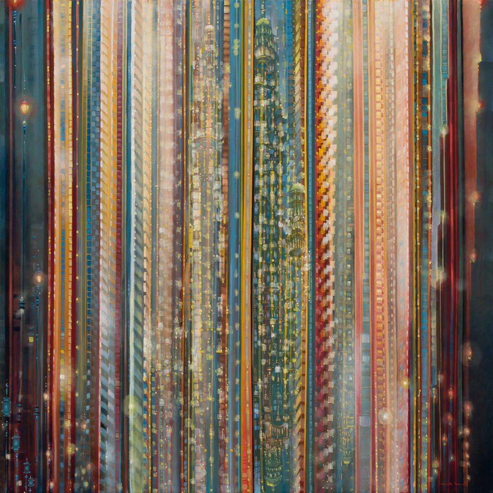 Spectra, 2018 Oil on canvas in the artist&#039;s handmade frame