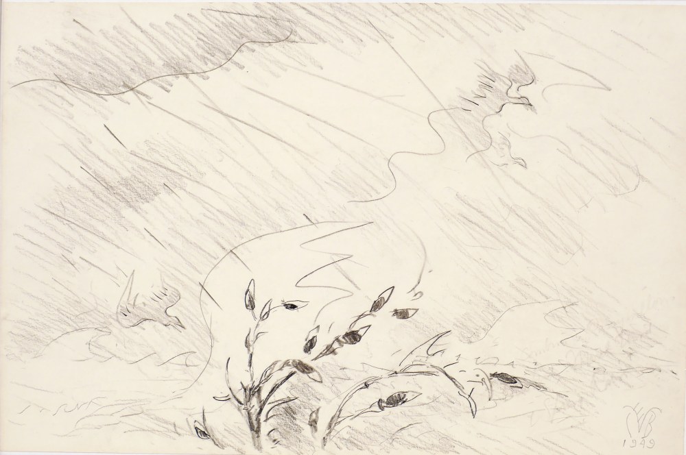 Charles Burchfield, Rain and Wind, 1949