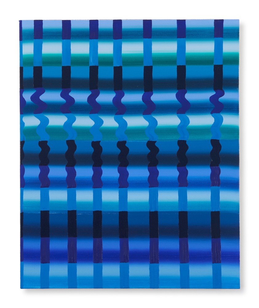 Beverly Acha Untitled (blue grid), 2017