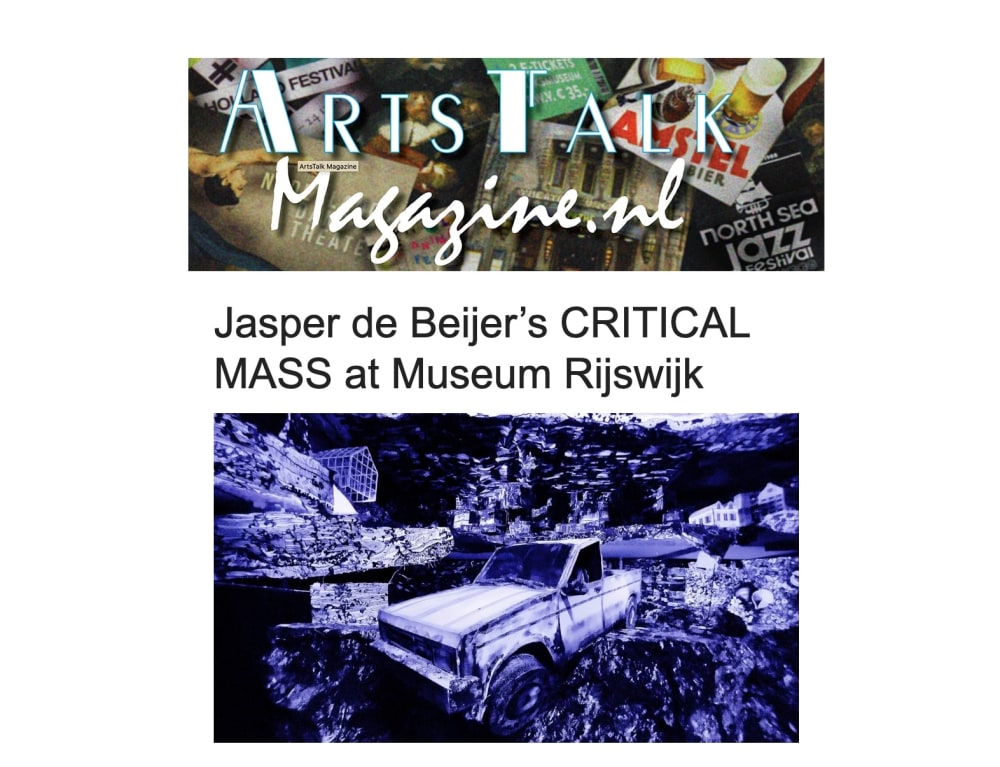 Jasper de Beijer in Arts Talk Magazine. nl