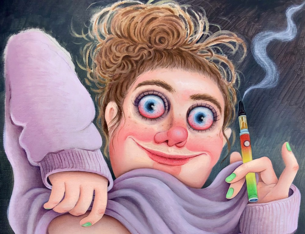 Rebecca Morgan painting on panel