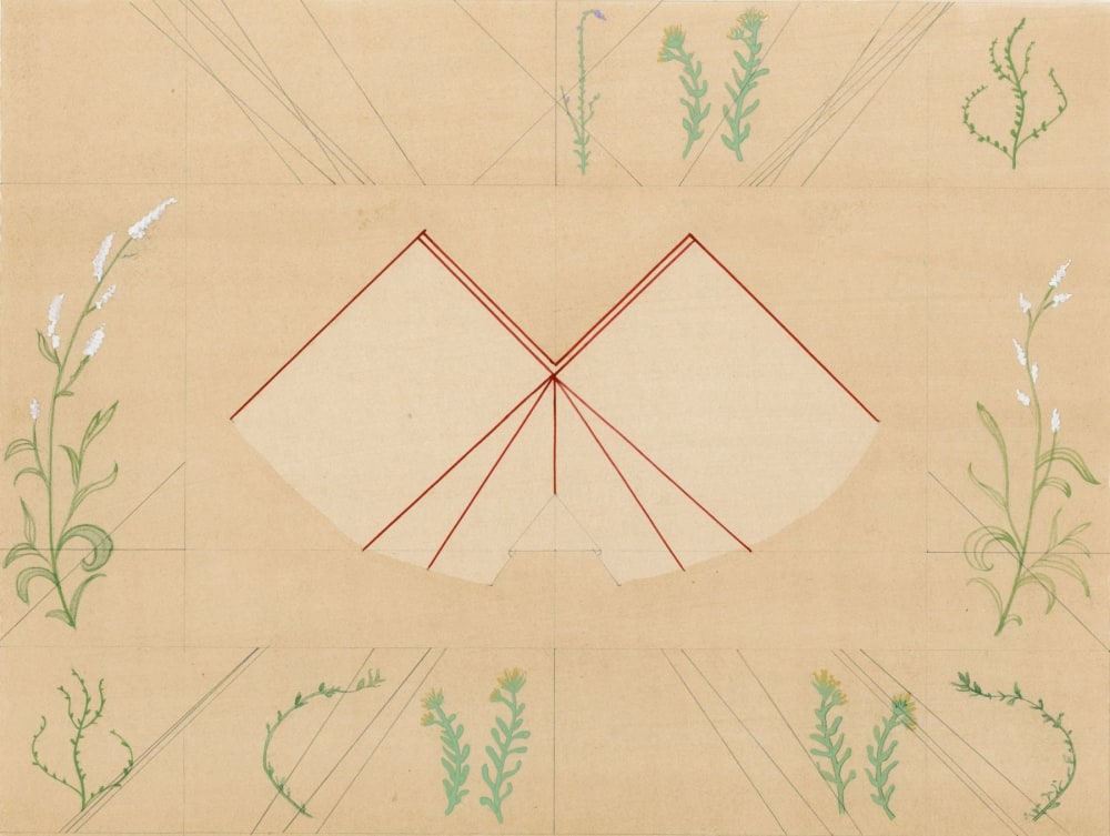 Mahreen Zuberi, Mapping (2), 2023, Gouache and pencil drawing on wasli, 10" x 12"