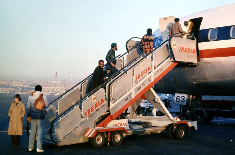 K. Kofi Moyo, North American FESTAC Delegation Boarding Plane in Accra, Ghana, 1977

&amp;nbsp;
