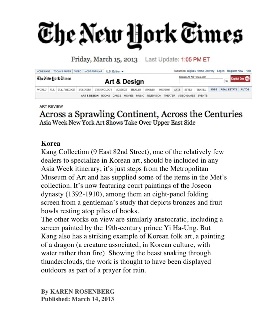 The New York Times: ART REVIEW
