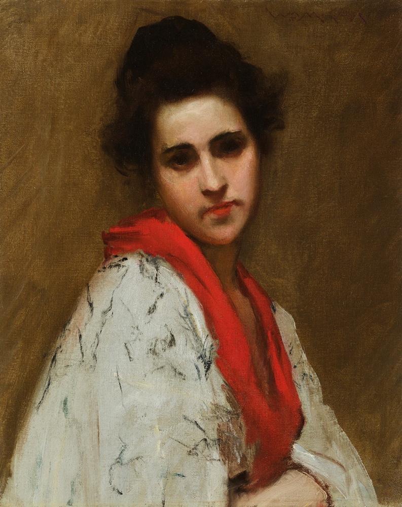 William Merritt Chase (1849-1916), Portrait of a Woman (Lady in Kimono), circa 1890