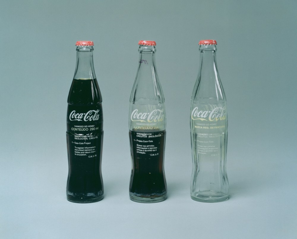 Cildo Meireles, Insertions into Ideological Circuits: Coca-Cola Project, 1970.
